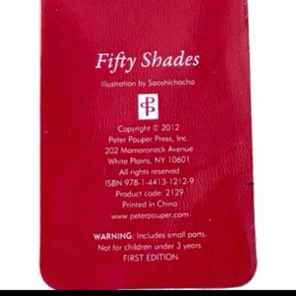 Peter Pauper Press Fifty Shades Bookmark Tassel in Clear Protective Sleeve. - Picture 4 of 7